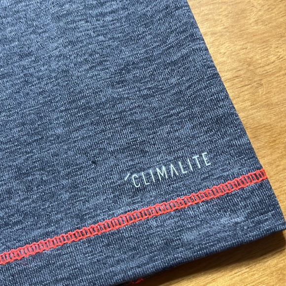 Boys hooded long sleeve dry fit neon orange and charcoal grey shirt. - Picture 5 of 5